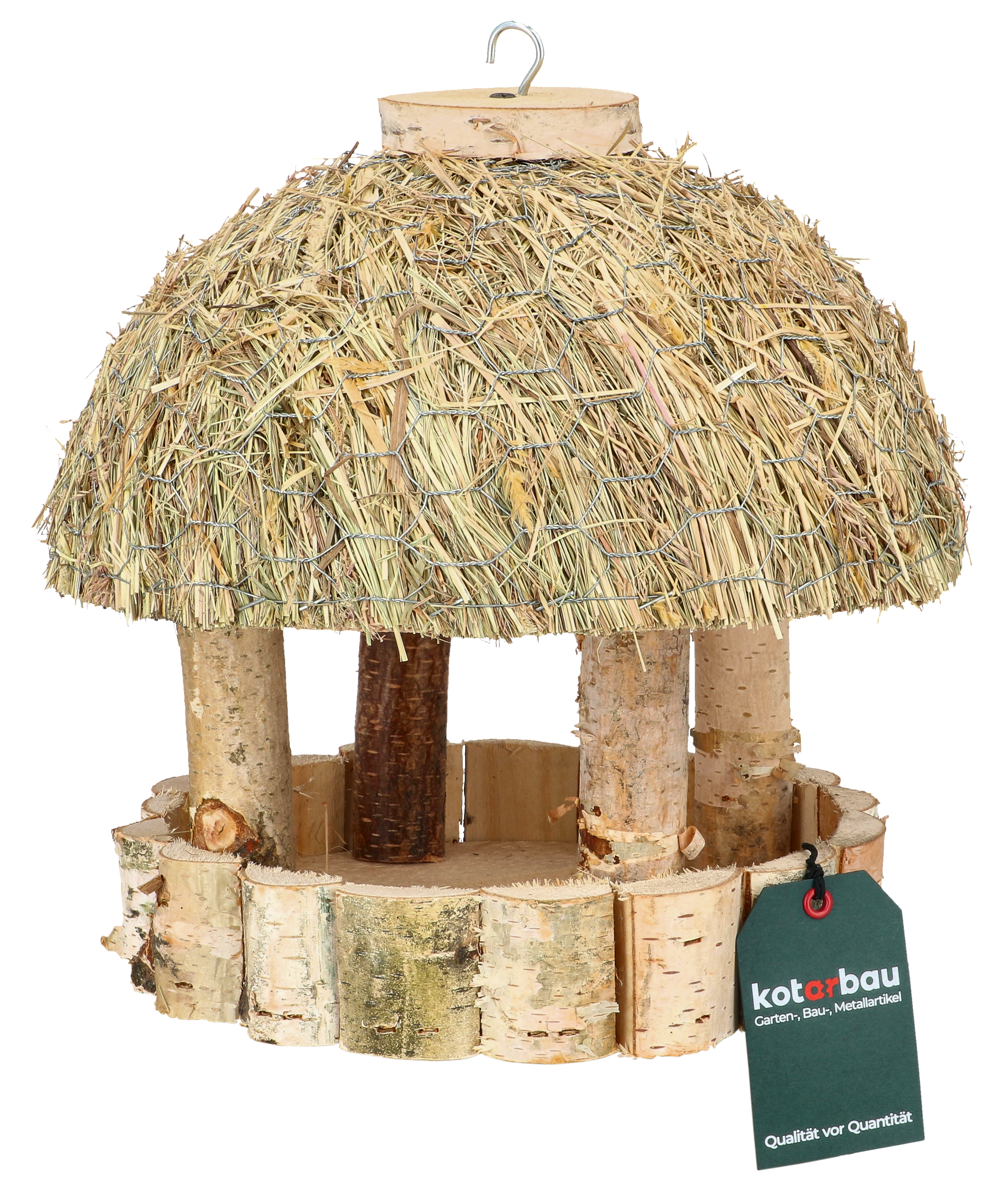 KOTARBAU Vogelfutterhaus Holz Vogelhaus zum Aufhngen Heu Vogelhaus ⌀ 28 cm